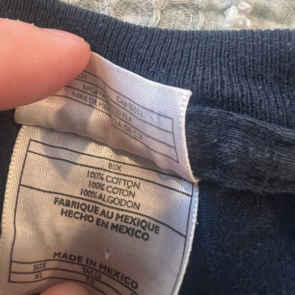 Vintage Nike Uptempo Graphic Tee Men’s XL Navy Blue Cotton Retro 90s - Picture 5 of 7